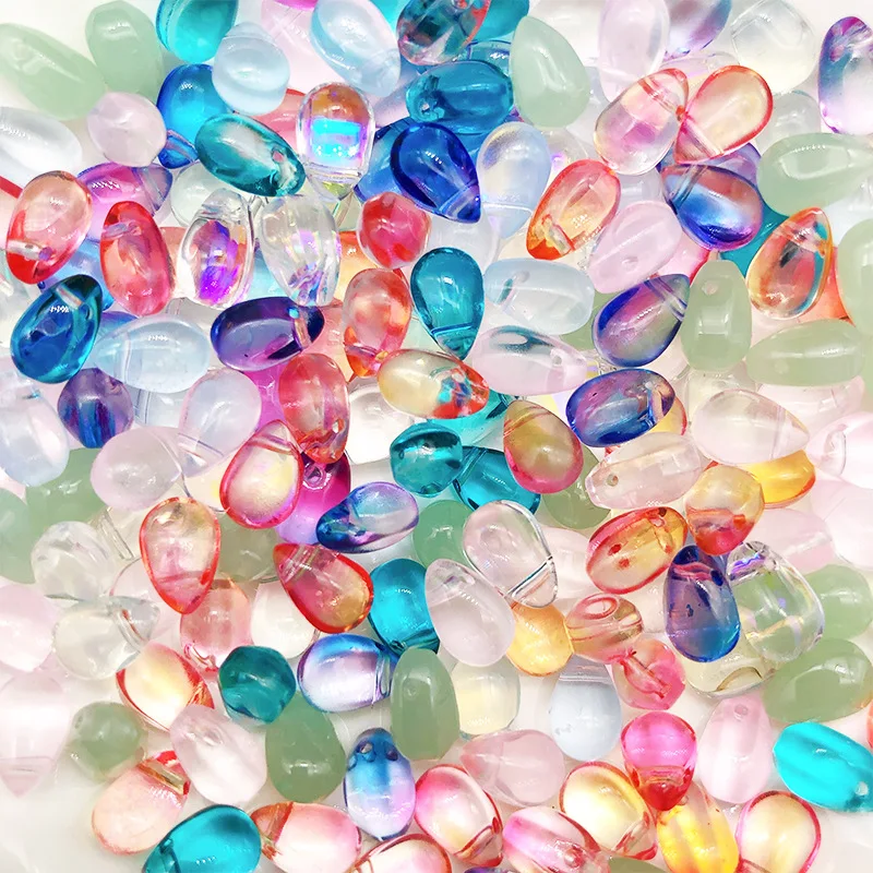 50 шт./упаковка цветные стеклянные бусины-капли | Дом и сад