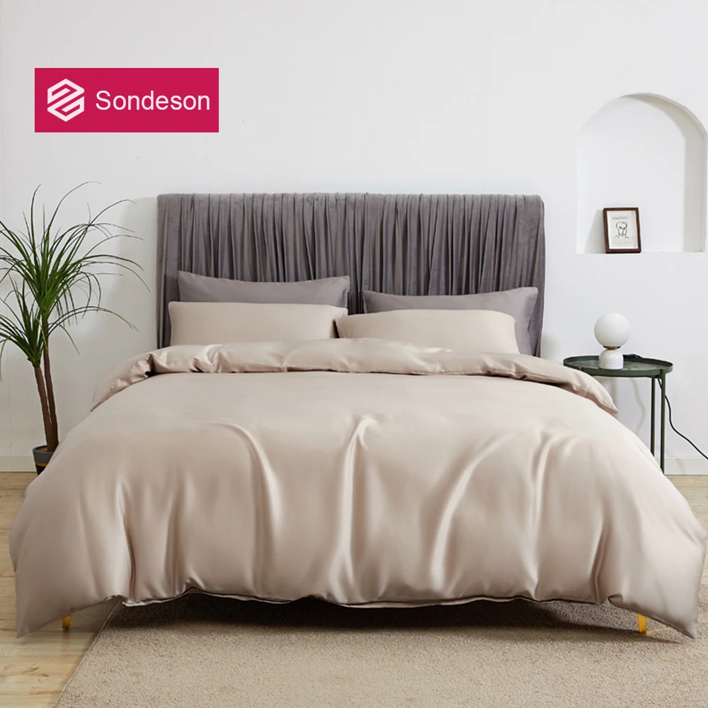 Роскошный высококачественный набор постельного белья Sondeson из 100% шелка красивая