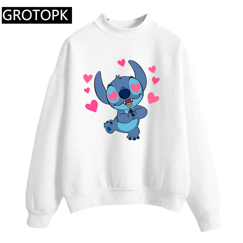 Женская модная толстовка с капюшоном Lilo Stitch Harajuku Kawaii, толстовки с милым рисунком, женские повседневные толстовки с принтом, милые повседневные топы