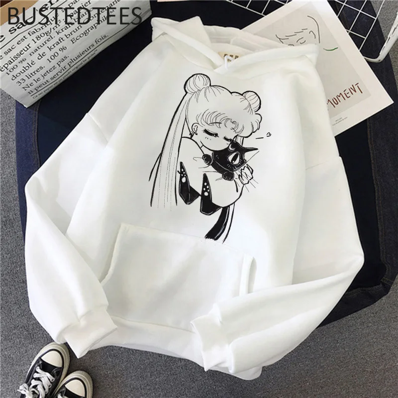 

Sailor Moon Women Hoodie Kawaii Funny Ulzzang Sweatshirt Harajuku Korean Style New Fashion Grunge Casual Long Sleeve Pullovers