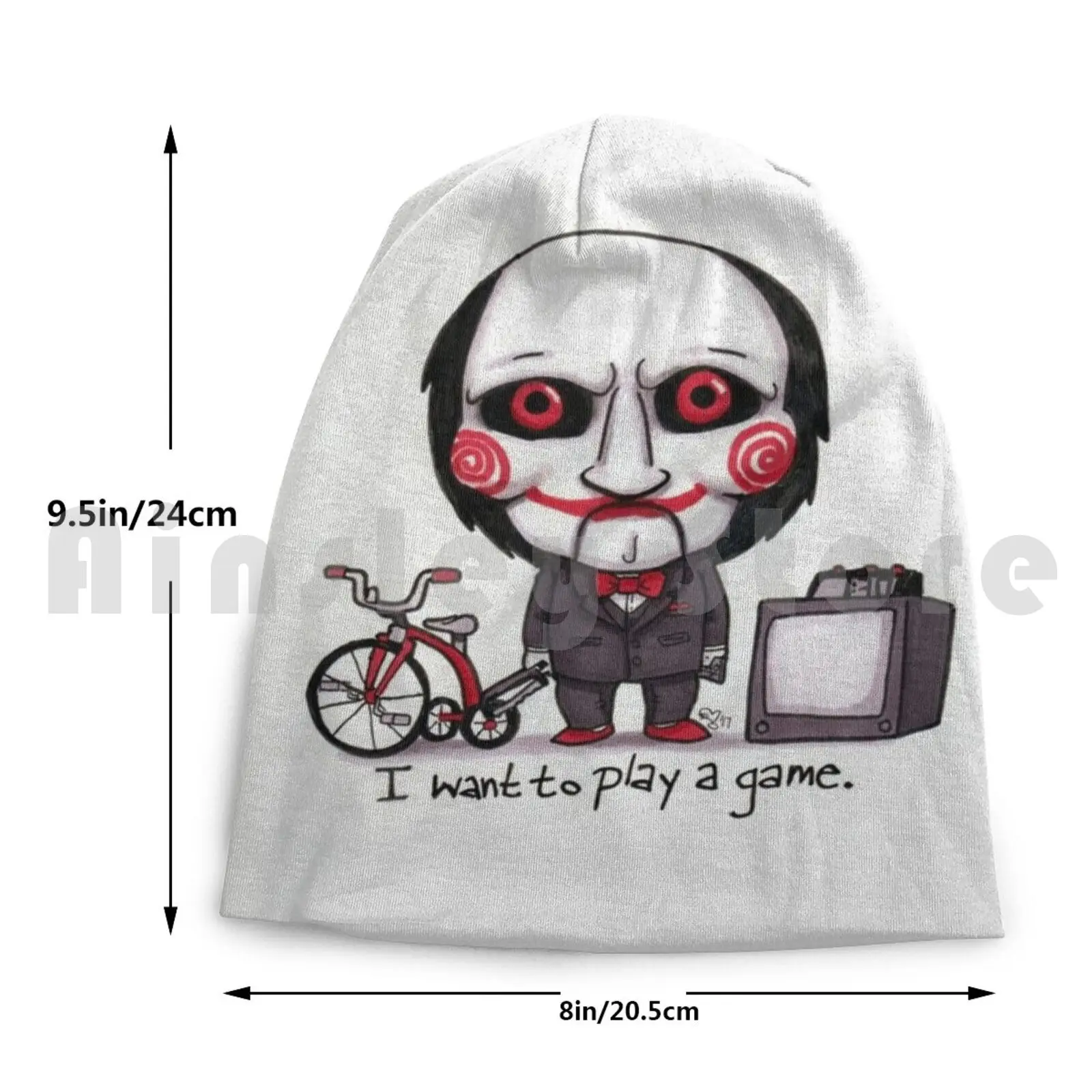 Jigsaw Beanies Pullover Cap Comfortable Jigsaw Saw Billy Puppet Horror Movie Scary images - 6