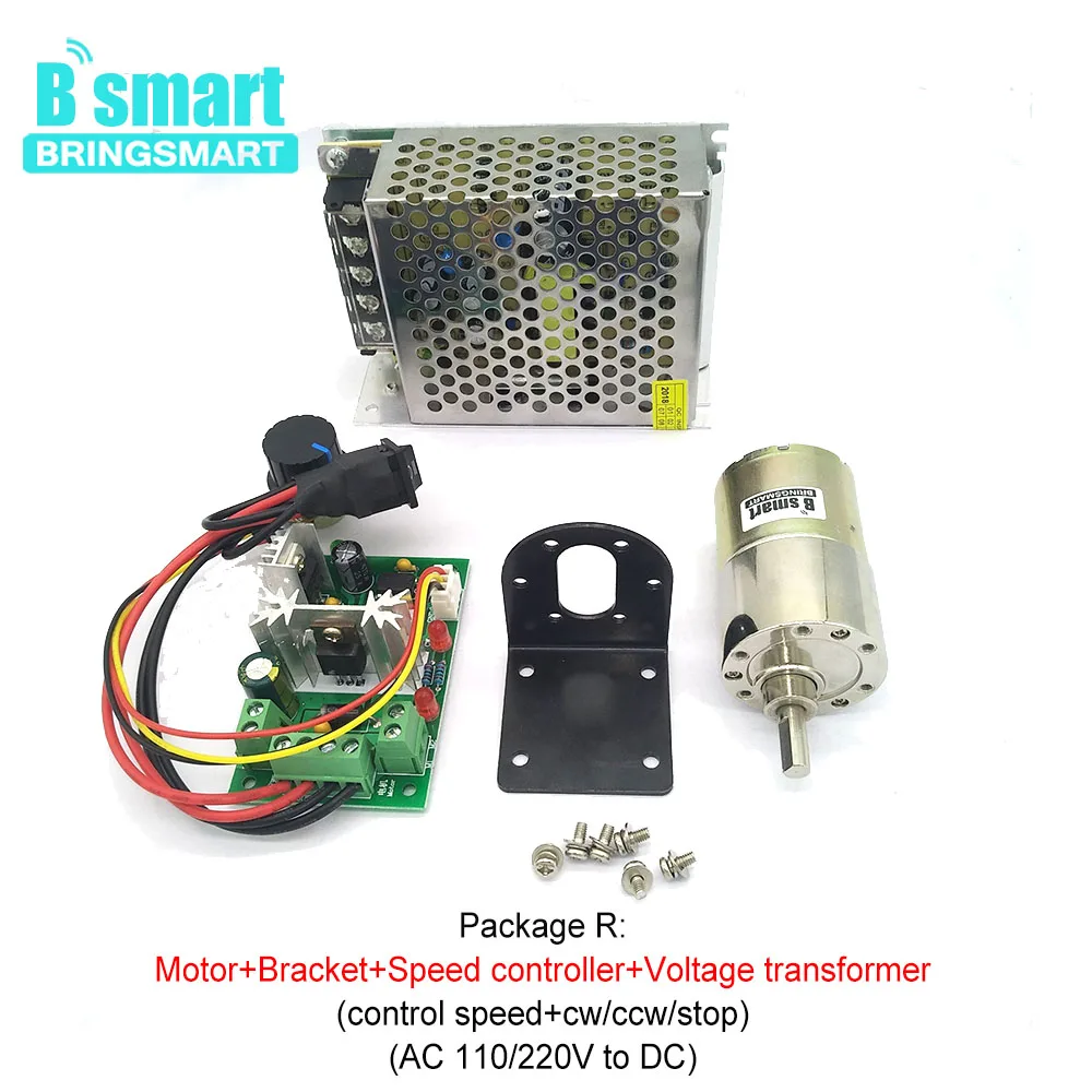 Микромотор Bringsmart 37GB520 24 В 12 постоянного тока с высоким крутящим моментом
