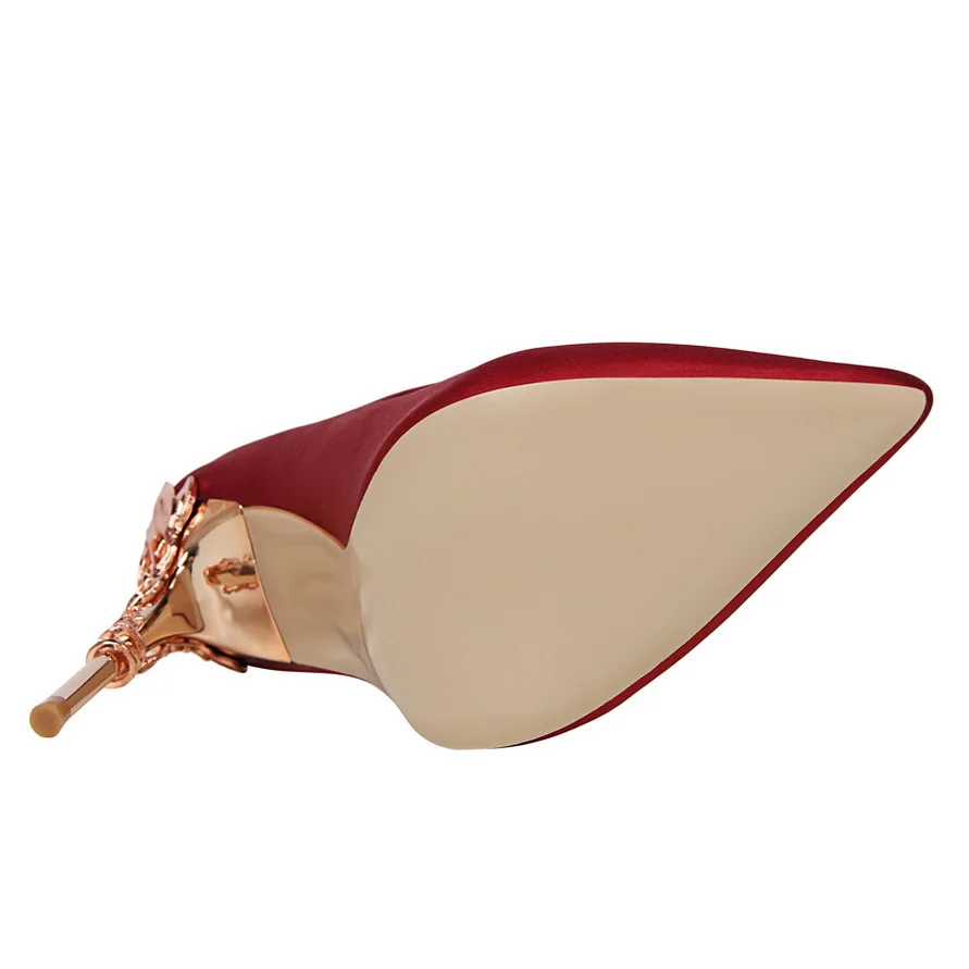 Туфли BIGTREE женские классические высокий каблук 10 см резной металлический