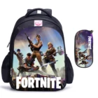 Рюкзак Fortnite для мальчиков и девочек, нейлоновые школьные ранцы для подростков с 3D принтом, 16 дюймов, 2 шт.компл.