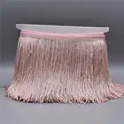 Кружевная бахрома, бледно-розово-серая, 10 метров