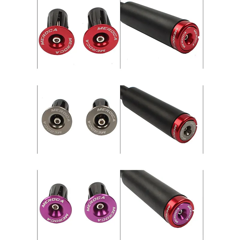 

1 Pair Bike Grip Handle Bar End Cap Aluminium Alloy Bike Grip Handle Bar End Cap Bike Handlebar Grips Bar Ends Screw Plug
