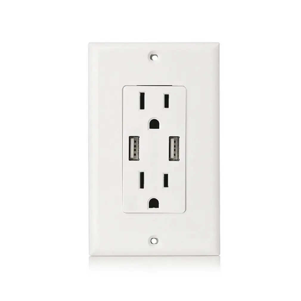 2.4A USB стандарт США настенная розетка американский портативная 15а американская