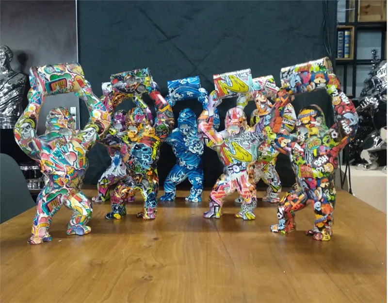 Фигурка Кинг-Конга орангутана из стекловолокна 40 см Имитация животных статуэтка