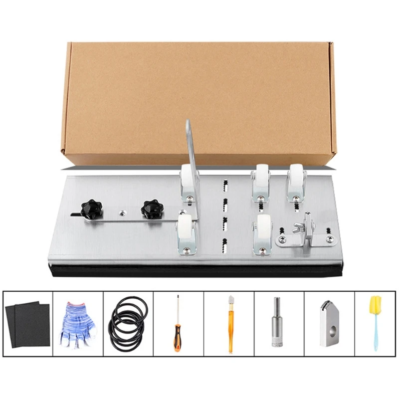 

M4YC 5 Wheel Glass Bottle Cutter Stainless Steel Cutting Wine Beer Whiskey Gloves Rubber Ring Sanding Paper Accessories Tool Kit