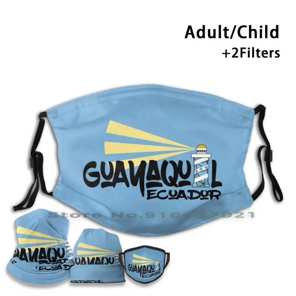 Гуаякиль принт Pm2.5 фильтр многоразовые лицевая маска для детей и взрослых City