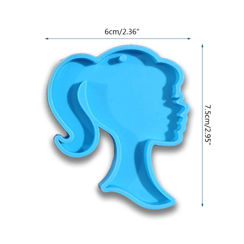 

DIY Crafts Human Head Series Epoxy Resin Mold Keychain Pendant Silicone Mould