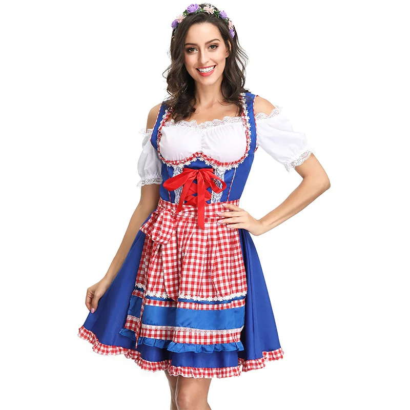 Новинка 2019 г. немецкие костюмы Dirndl для горничной женское карнавальное платье на