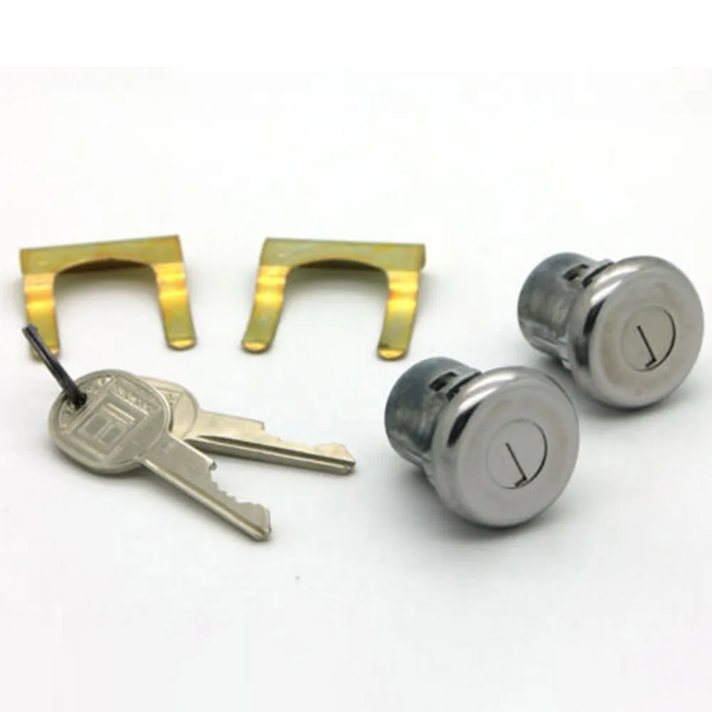 

Hot New Practical Durable Door Lock Cylinder Retainers Silver With Keys