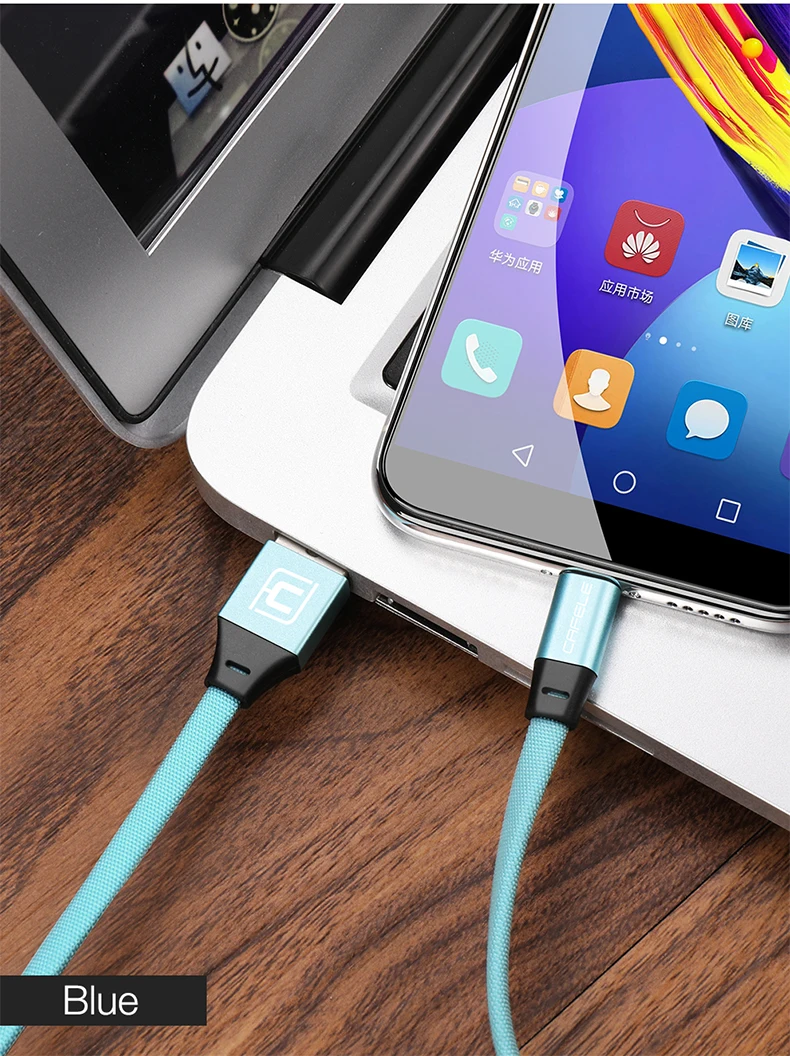 Cafele Micro USB кабель для Xiaomi samsung huawei LG быстрое зарядное устройство сплав Разъем для Android мобильного телефона usb зарядный шнур
