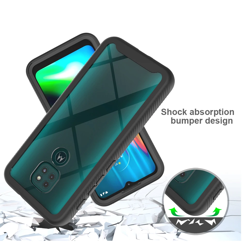 

Luxury Shockproof Clear Phone Case For Motorola E6S Edge G9 8 7 Power G Fast Stylus One Fusion Hyper Action Vision 5G Plus Play