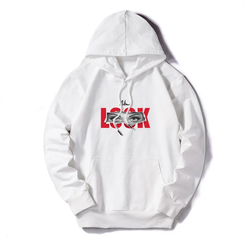 Женские толстовки с 3D принтом и буквенным Сезон осень зима Цвет белый Модный