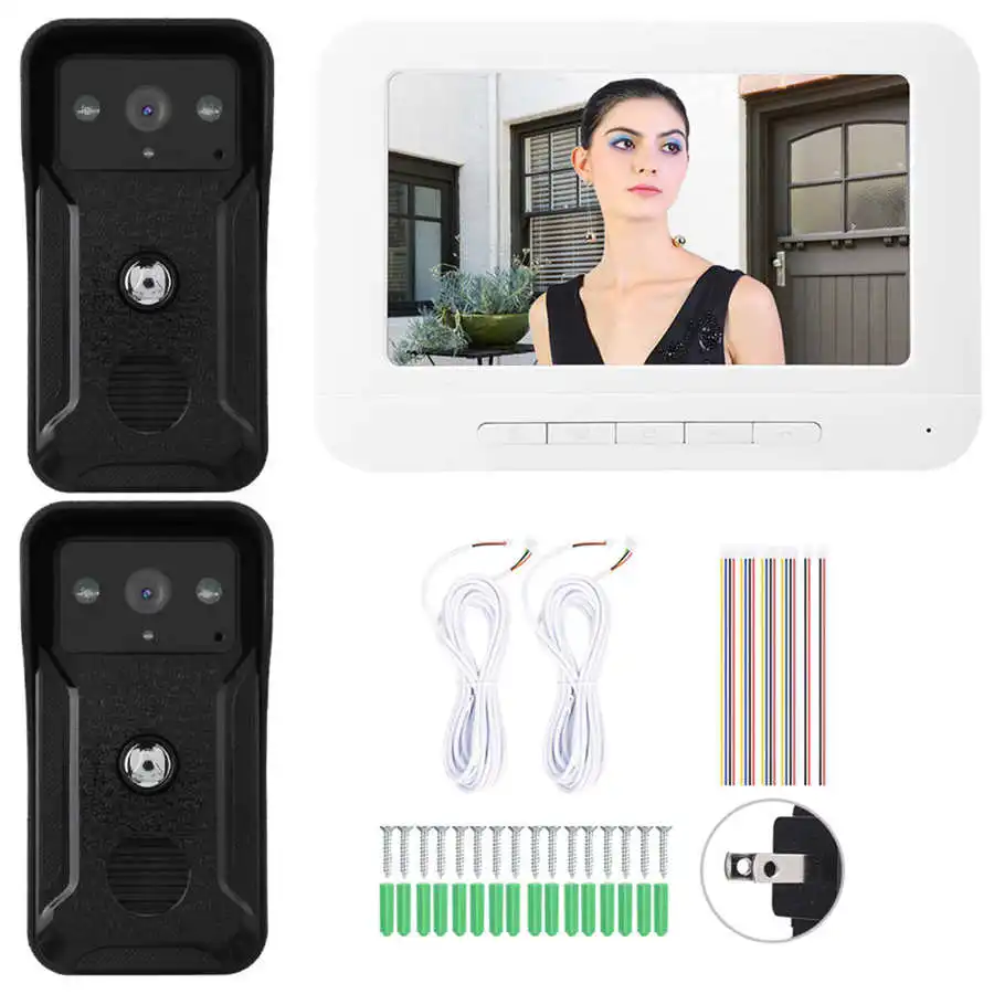 7 дюймов ЖК дисплей видео телефон двери дверной звонок внутренняя система связи