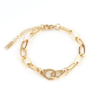 heart bracelet clover bracelet punk stainless steel bracelet pendant thick chain bracelet for women charm bracelet party jewelry