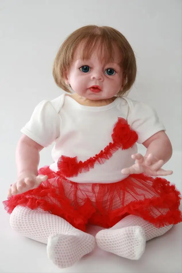 As photo IVITA DS1809 50 см reborn силиконовая Детская кукла Реалистичная виниловая новорожденная принцесса с посаженными волосами Игрушки для маленьких девочек для детей - Цвет: As photo