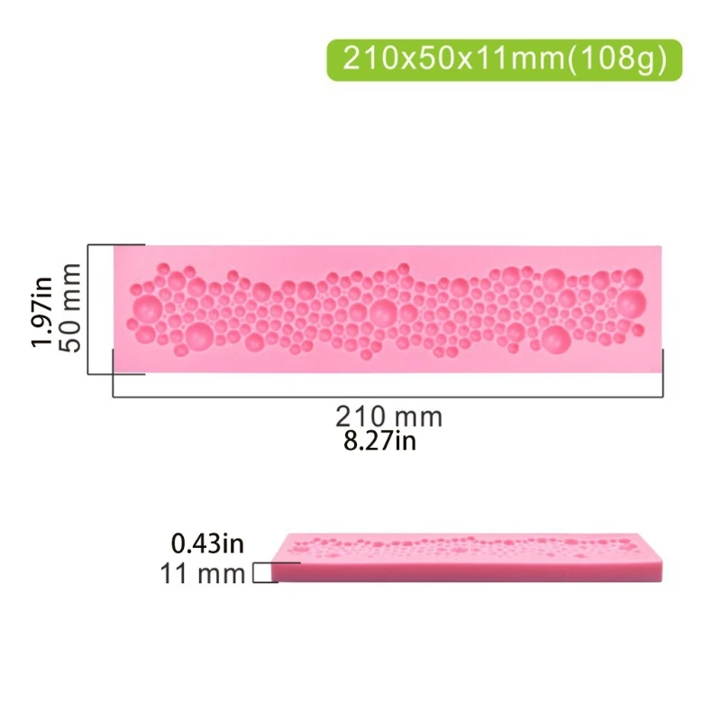 

Pearl Cake Rim Pattern Chocolate Candy Sugar Craft Paste Mold Silicone Soap Mold Household Candle Molds DIY Handmade