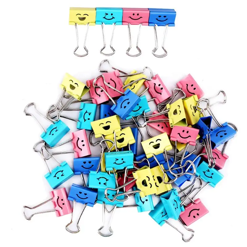

Small Smile Face Shaped Metal Binder Clips Paper Kitchen Storage Bag Clips