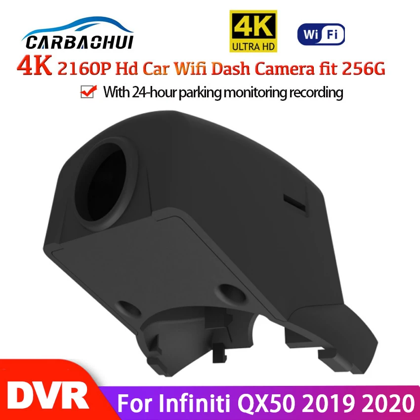 

Car DVR WiFi Registrator Dash Cam Camera Digital Video Recorder Camcorder Full HD 2160P Night Vision For Infiniti QX50 2019 2020