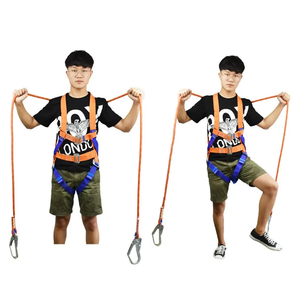 

2021 NEW Adjustable Aerial Work Safety Belt Five-Point Safety Fall Protection Polypropylene fiber Camping climbing Accessories