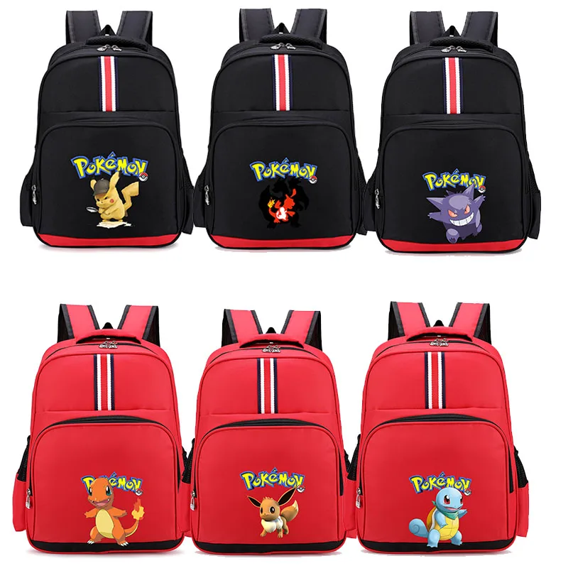 Детская Школьная Сумка Pokemon Gengar Charizard Pikachu милый рюкзак для мальчиков и девочек