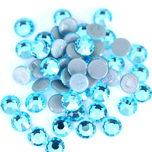 Aquamarine AAAAA лучшее качество стразы исправление стразы Красочные железные стразы на стекло стразы горячей фиксации стразы свадебное платье Y0577 - Цвет: Aquamarine