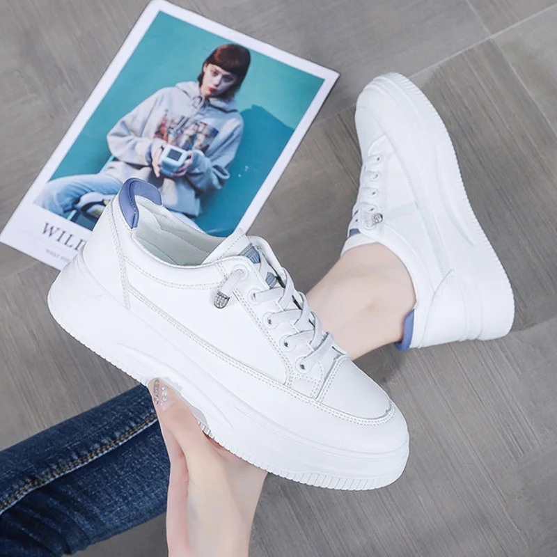 

Женские 2021 удобные туфли на толстой подошве с вулканизированной подошвой женская стандартная обувь для бега Повседневная Высококачествен...