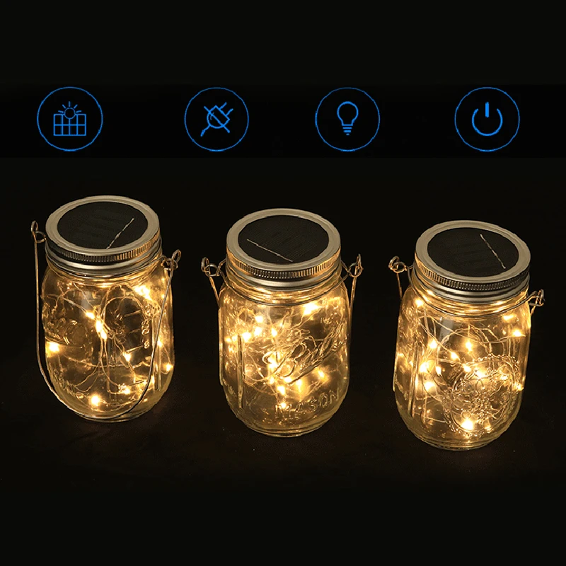 Темные светодиодные лампы для бутылок с 10/20 светодиодами рождественской свадьбы