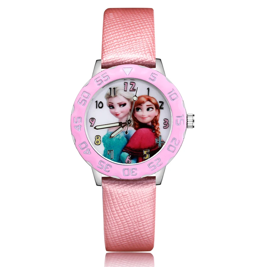 

Children's Cute Cartoon Style Student Boy Girl Leather Strap Quartz Wrist Watches JM117