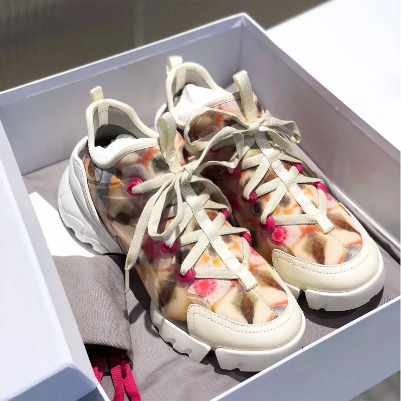 

Fashion brand breathable leather lace-up sports white ladies casual shoes 2021