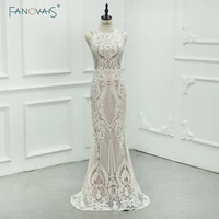 vintage lace mermaid wedding dress 2020 sequin o neck bride dress bridal gowns with slit vestido de noiva robe de mariee