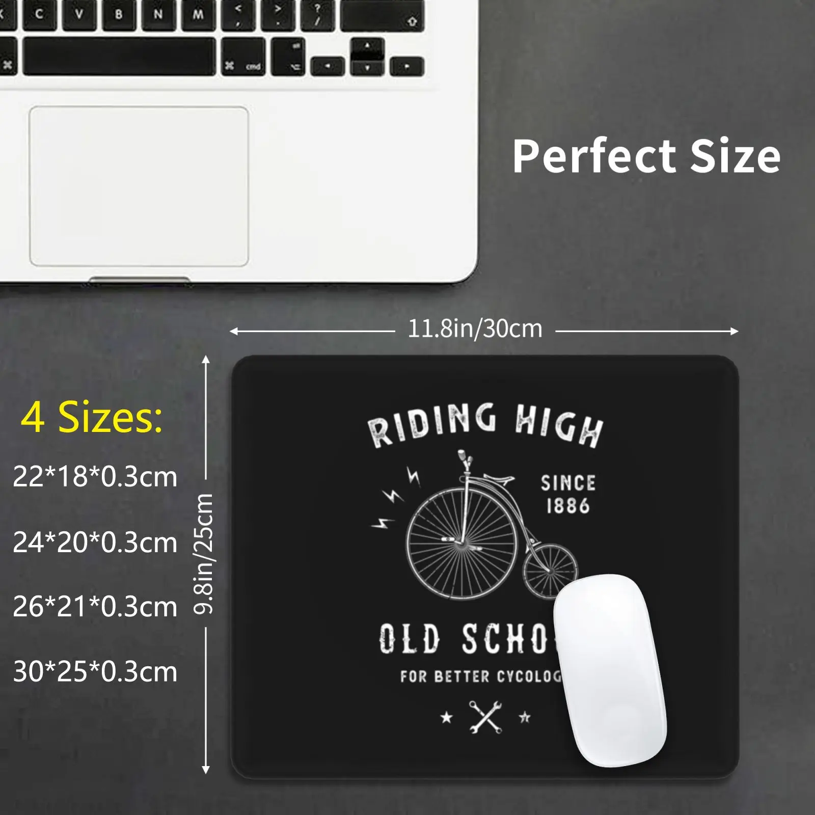 Коврик для мыши для езды на велосипеде, с принтом «сделай сам»