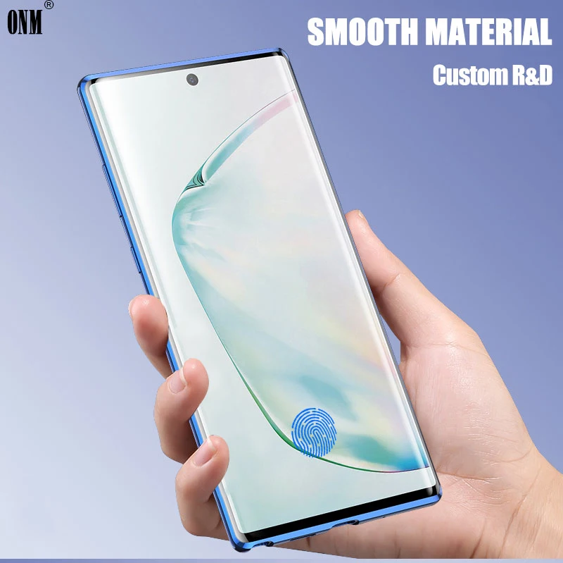 Чехол для samsung Galaxy Note 10 360 ° полная защита Магнитный чехол s чехол для Galaxy Note 10 Plus 5G металлический двойной стеклянный чехол