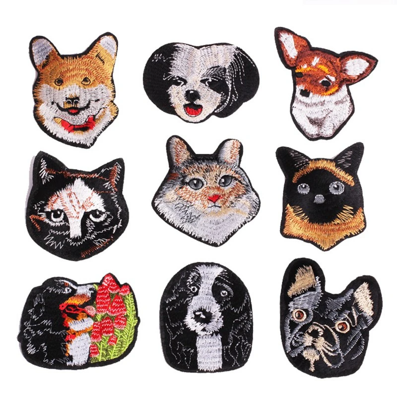 

1 Piece Cute Chihuahua Shiba Dog Cat Patch Baby's Clothing Patches Small Applique Small Cat Iron on Patch Backpack Decoration