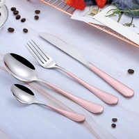 tablewellware black cutlery set stainless steel forks knives spoons dinner set kitchen tableware spoon set dropshipping 2020 new