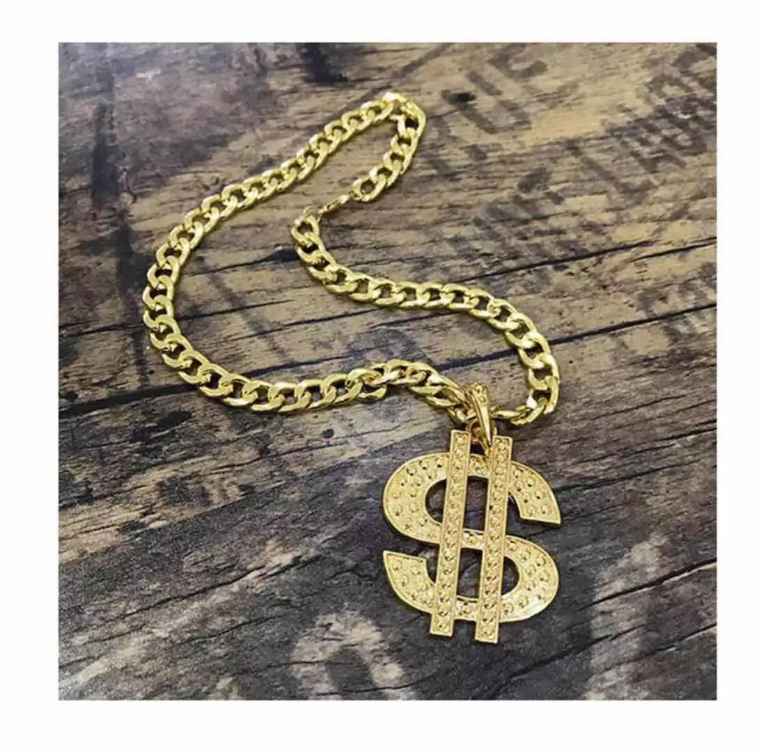 

Pet supplies dog collars gold necklace metal spoof pet accessories