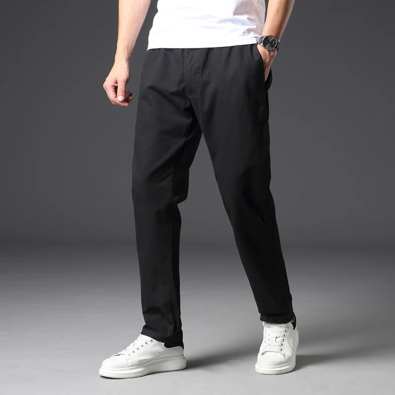 Брюки-карго мужские с эластичным поясом большие размеры | Мужская одежда