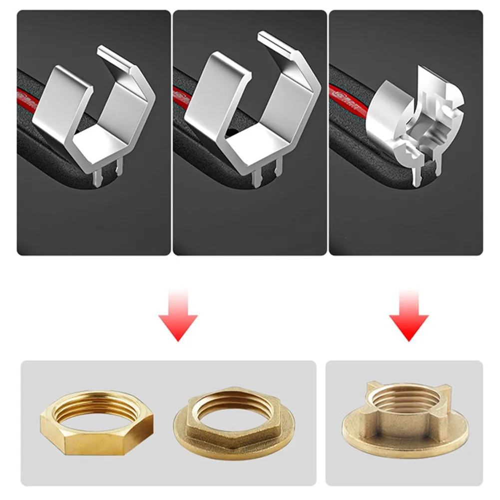 

Adjustable Wrench Multifunctional Universal Open End Arc Toothed Wrench Sink Wrench Bathroom Repair Toilet Faucet Tube Hand Tool