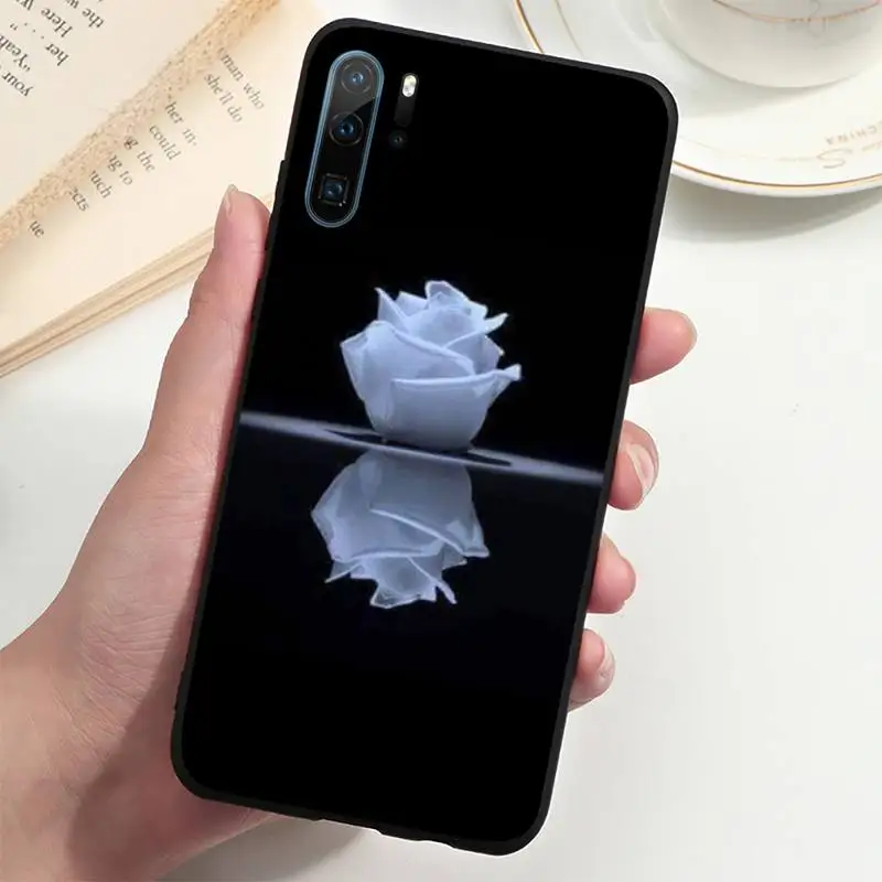 

White Rose Phone Case For Huawei P20 P30 P40 lite Pro P Smart 2019 Mate 10 20 Lite Pro Nova 5t