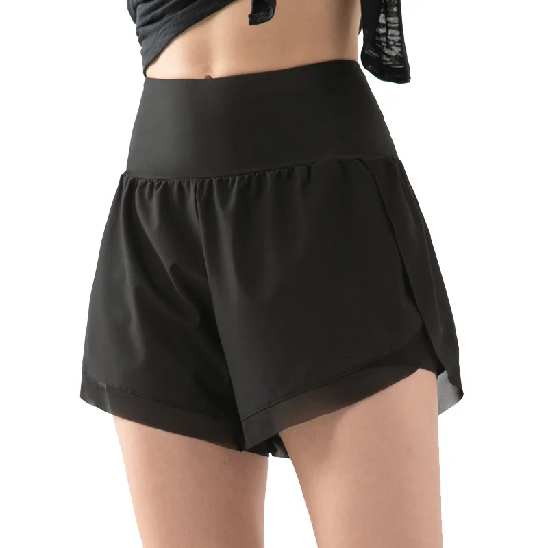 

New fast dry anti-walking light sports shorts women's summer loose running fitness pants casual high-waisted yoga pants