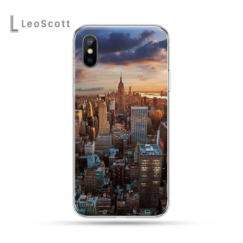 

NYC NEW YORK city lanscape luxury Anti-fall Phone Case shell For iphone 12 5 5s 5c se 6 6s 7 8 plus x xs xr 11 pro max