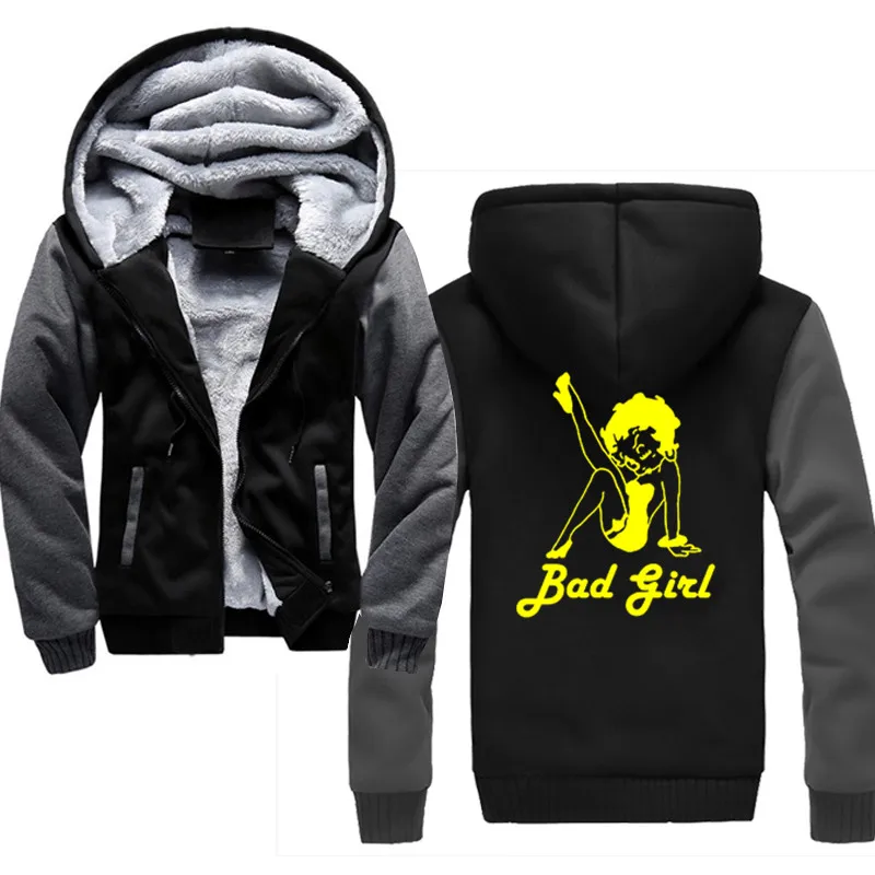 bad girl Hoodies Men 2019 Brand Personality Sweatshirt Male Hoody Tracksuit Hip Hop Autumn Winter Hoodie Mens | Мужская одежда