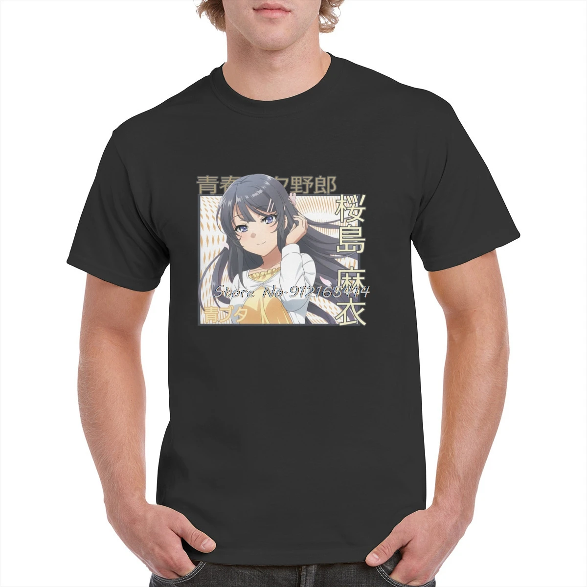 

Поп Банни девушка сенпай Май сакуройма футболка унисекс Harajuku ретро аститные Топы Повседневная мультяшная аниме графика одежда