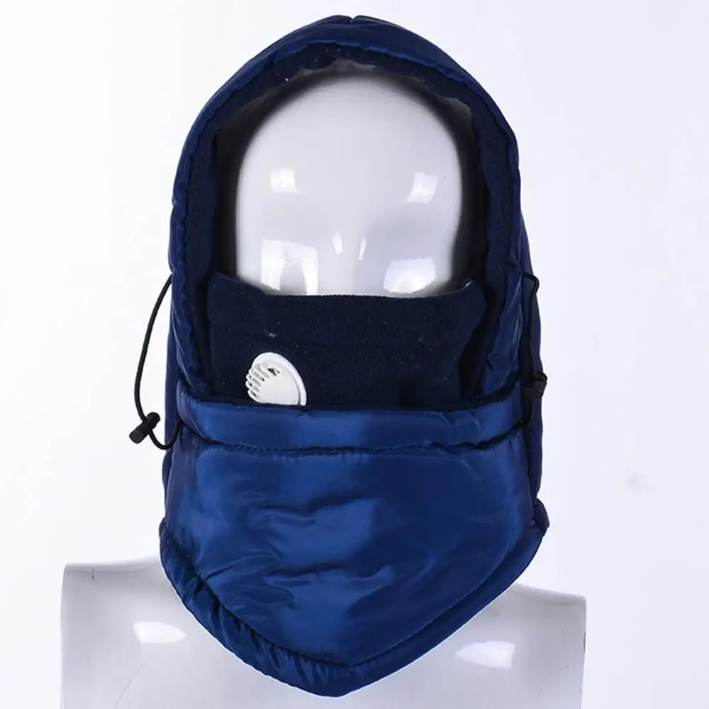 Мужская и женская уличная зимняя теплая ветрозащитная противотуманная шапка для