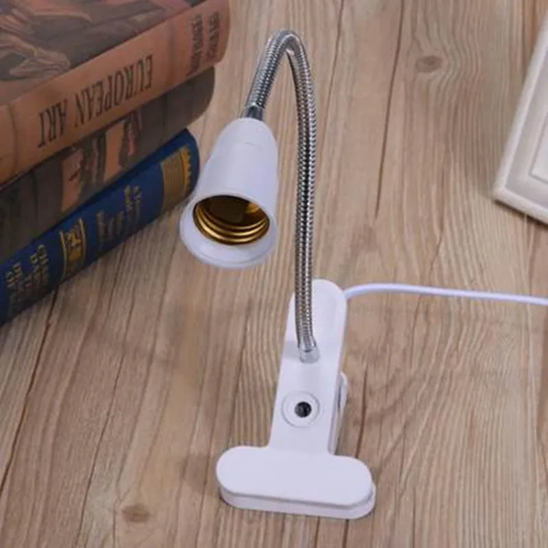 Гибкий светодиодный светильник E27 для выращивания растений держатель с зажимом