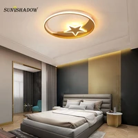 gold color modern led ceiling light indoor home lighting fixture ceiling lamp for living room bedroom dining room lamp luminaire