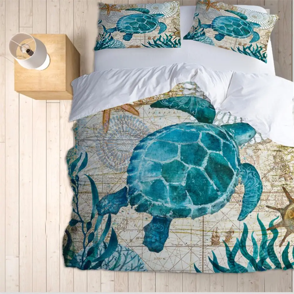 Морской залив черепаха постельные принадлежности пододеяльник морские животные